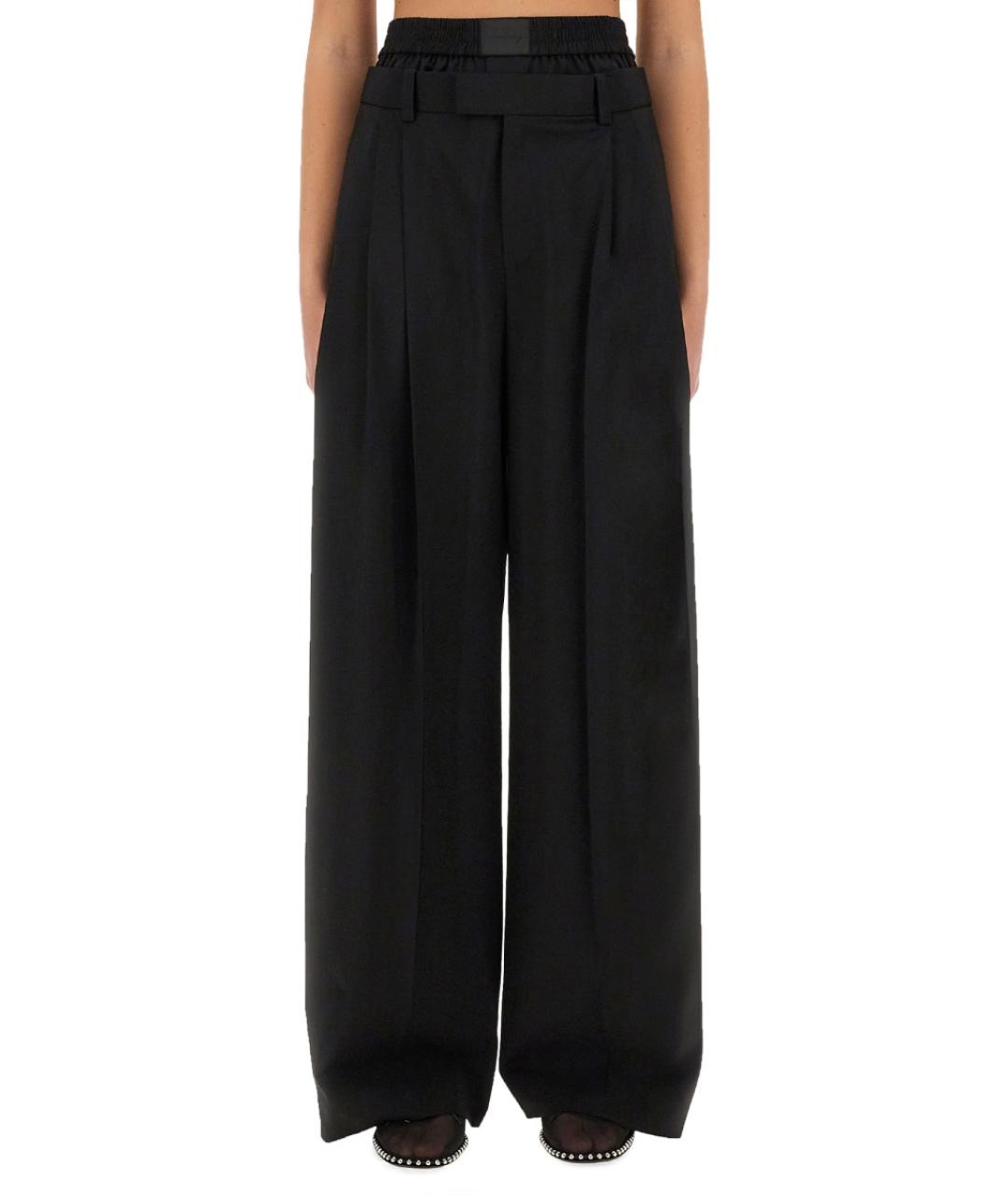 ALEXANDER WANG Черные шерстяные прямые брюки, фото 5