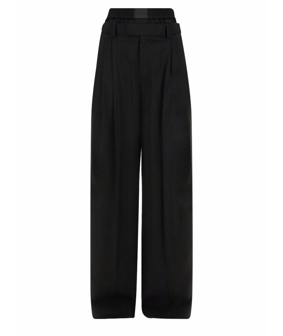 ALEXANDER WANG Черные шерстяные прямые брюки, фото 1