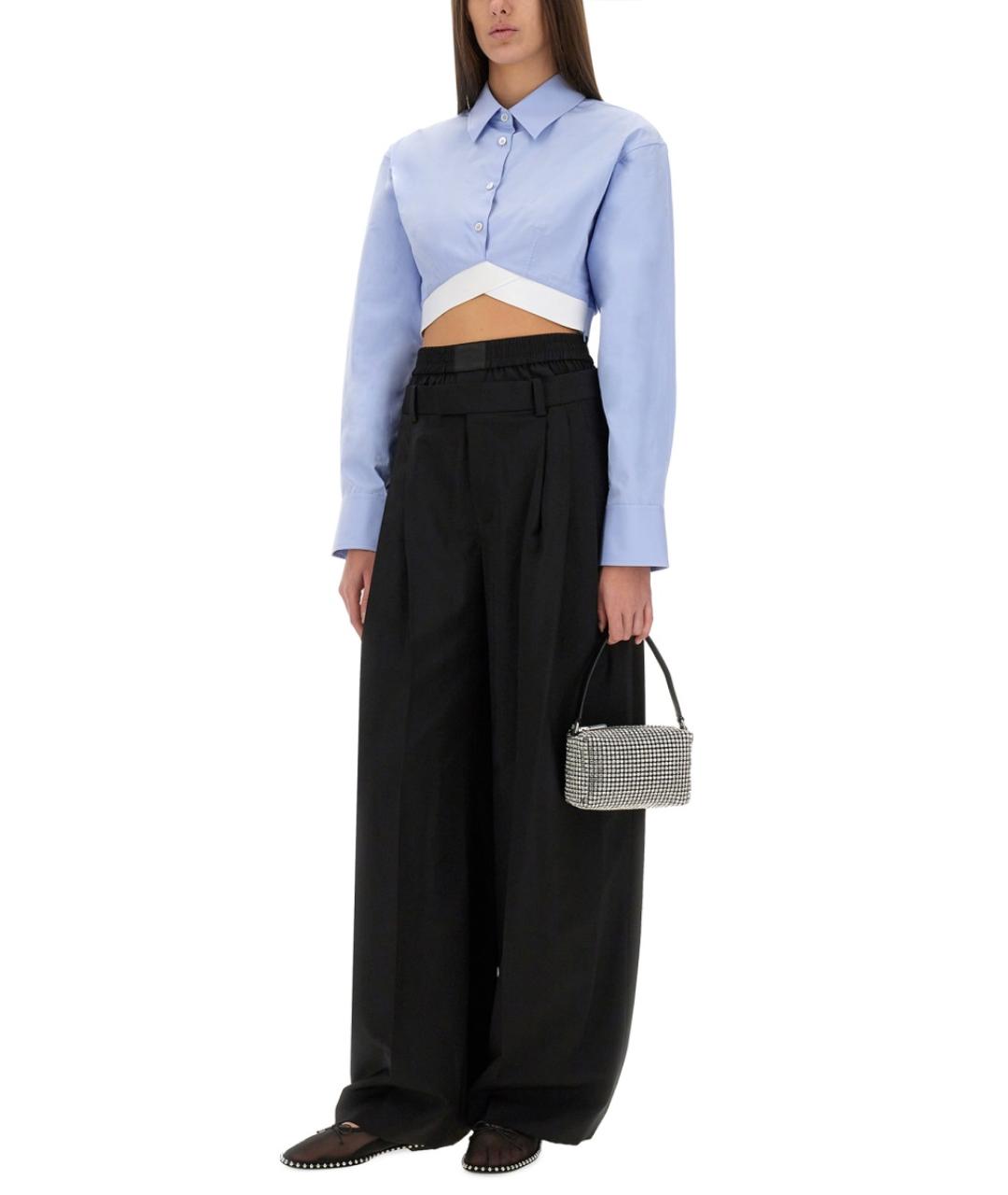 ALEXANDER WANG Черные шерстяные прямые брюки, фото 2