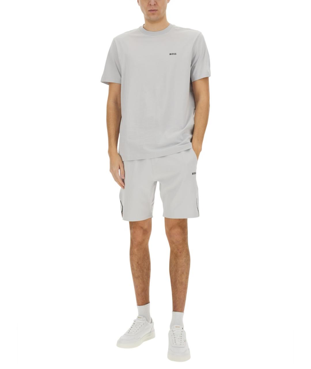 HUGO BOSS Серые полиэстеровые шорты, фото 2