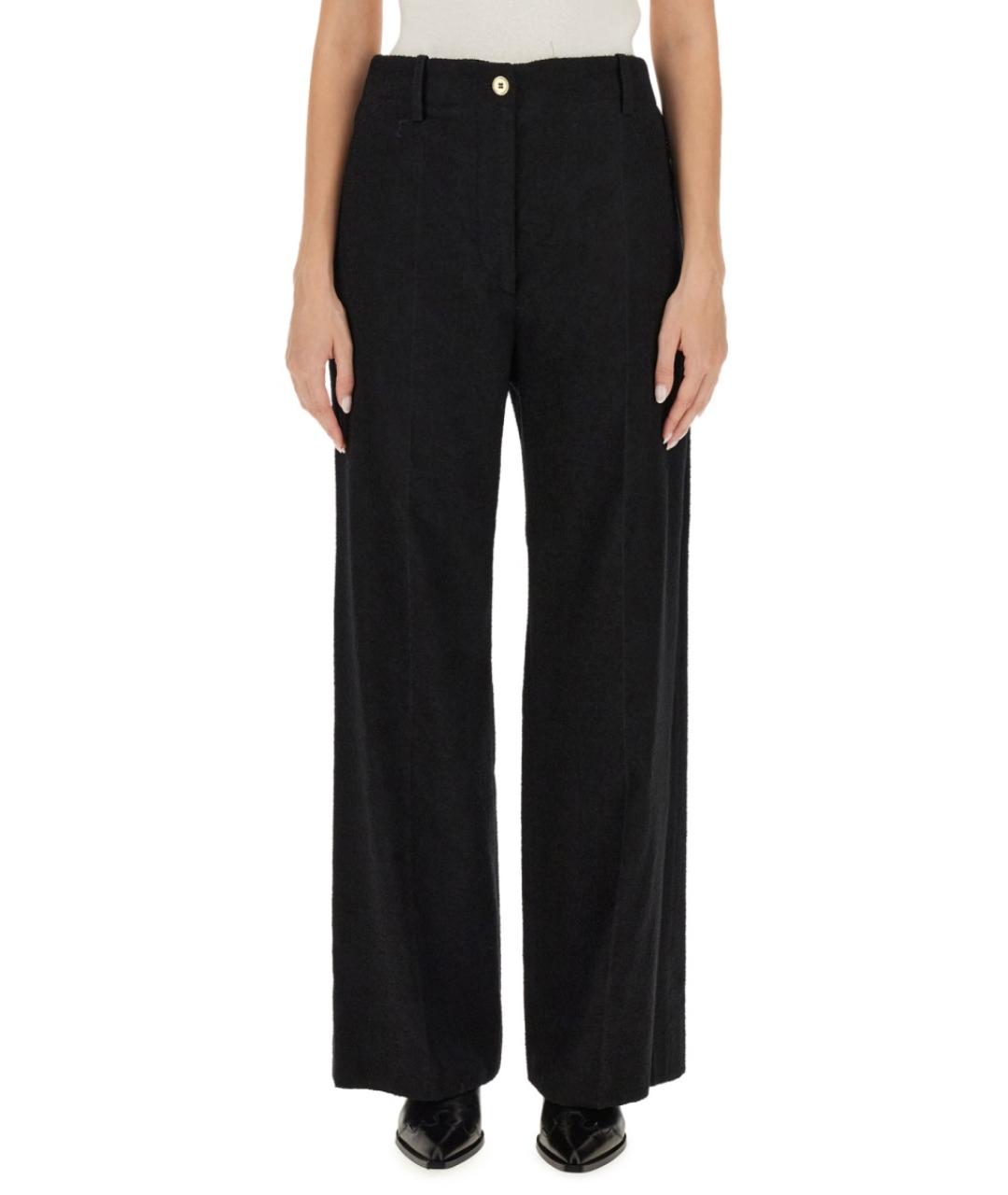 PATOU Черные хлопковые прямые брюки, фото 5