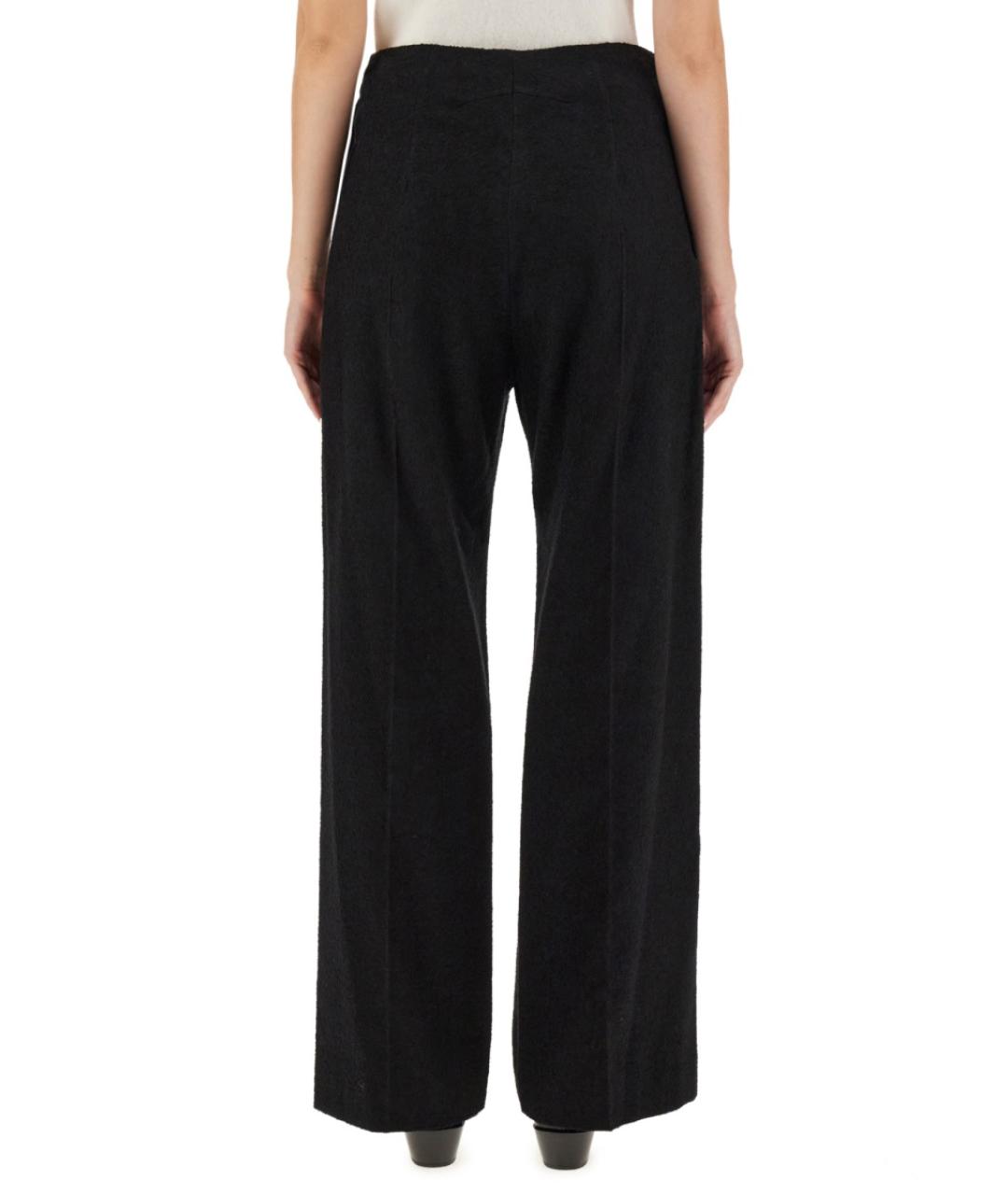 PATOU Черные хлопковые прямые брюки, фото 3