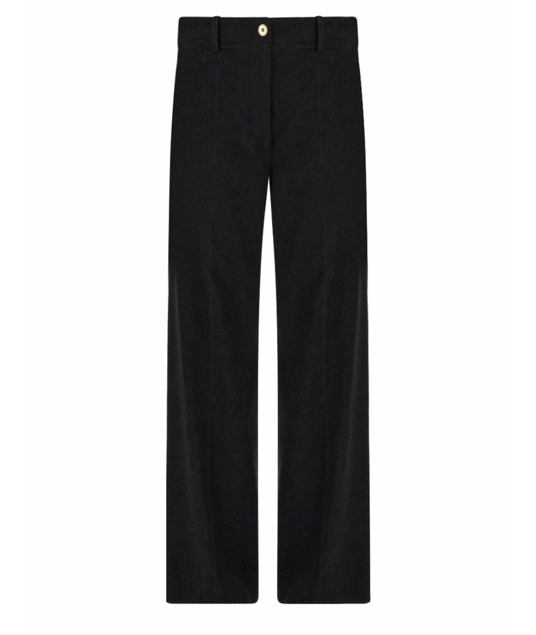 PATOU Черные хлопковые прямые брюки, фото 1