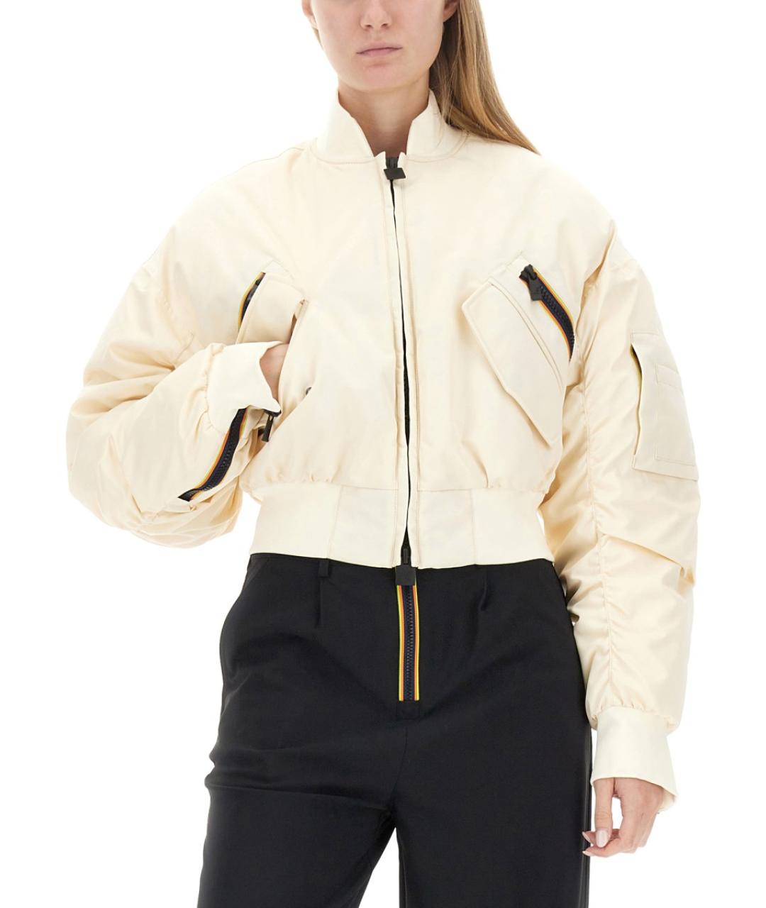 K-WAY Бежевая полиамидовая куртка, фото 4