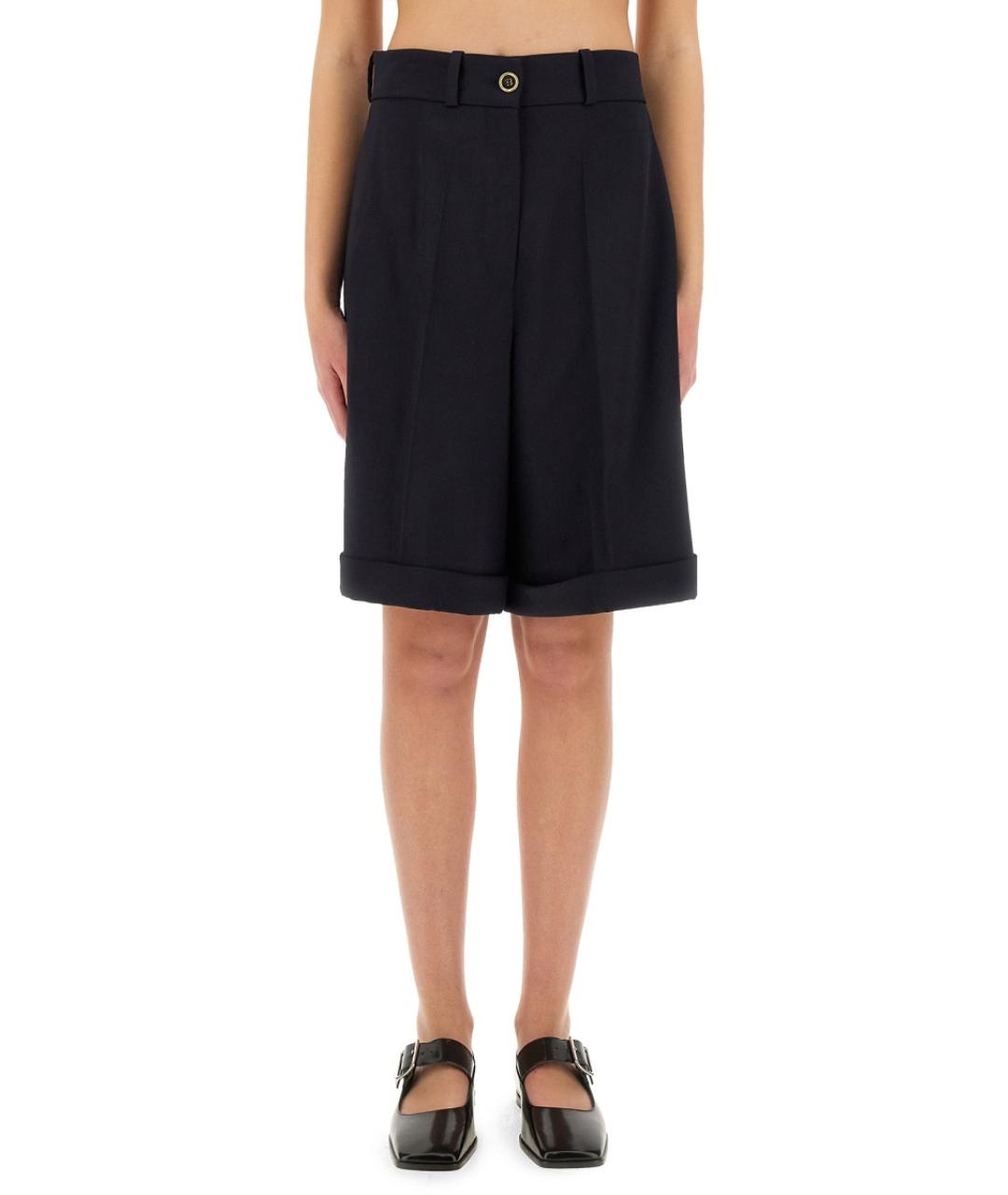 PATOU Темно-синие шерстяные шорты, фото 5