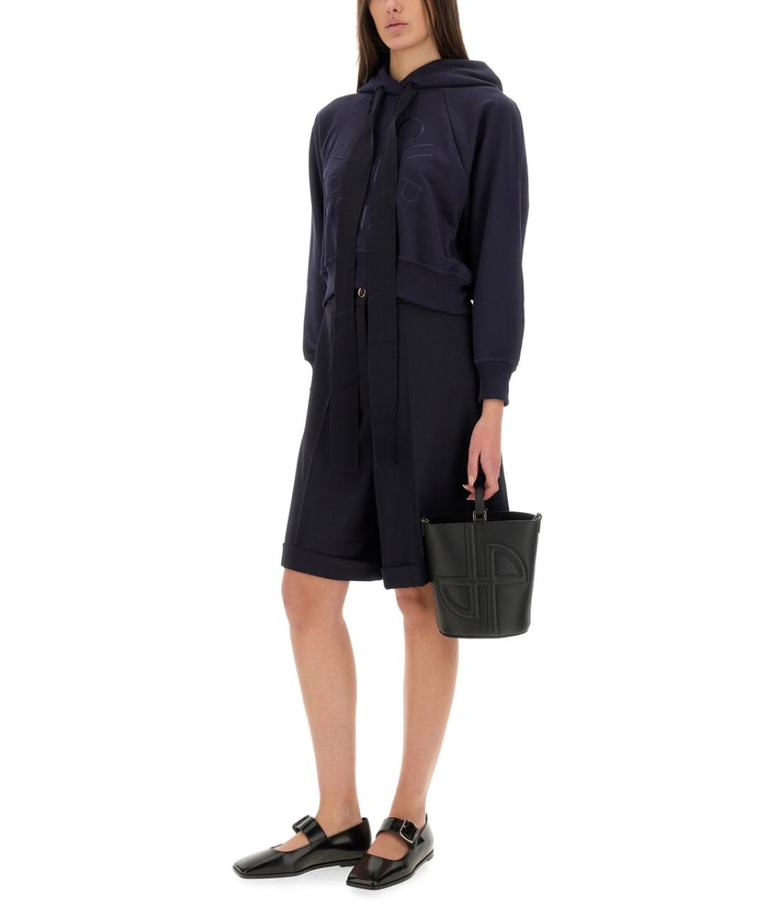 PATOU Темно-синие шерстяные шорты, фото 2