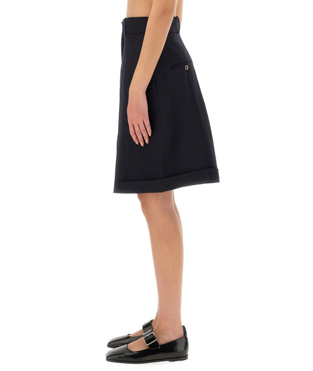 PATOU Темно-синие шерстяные шорты, фото 4