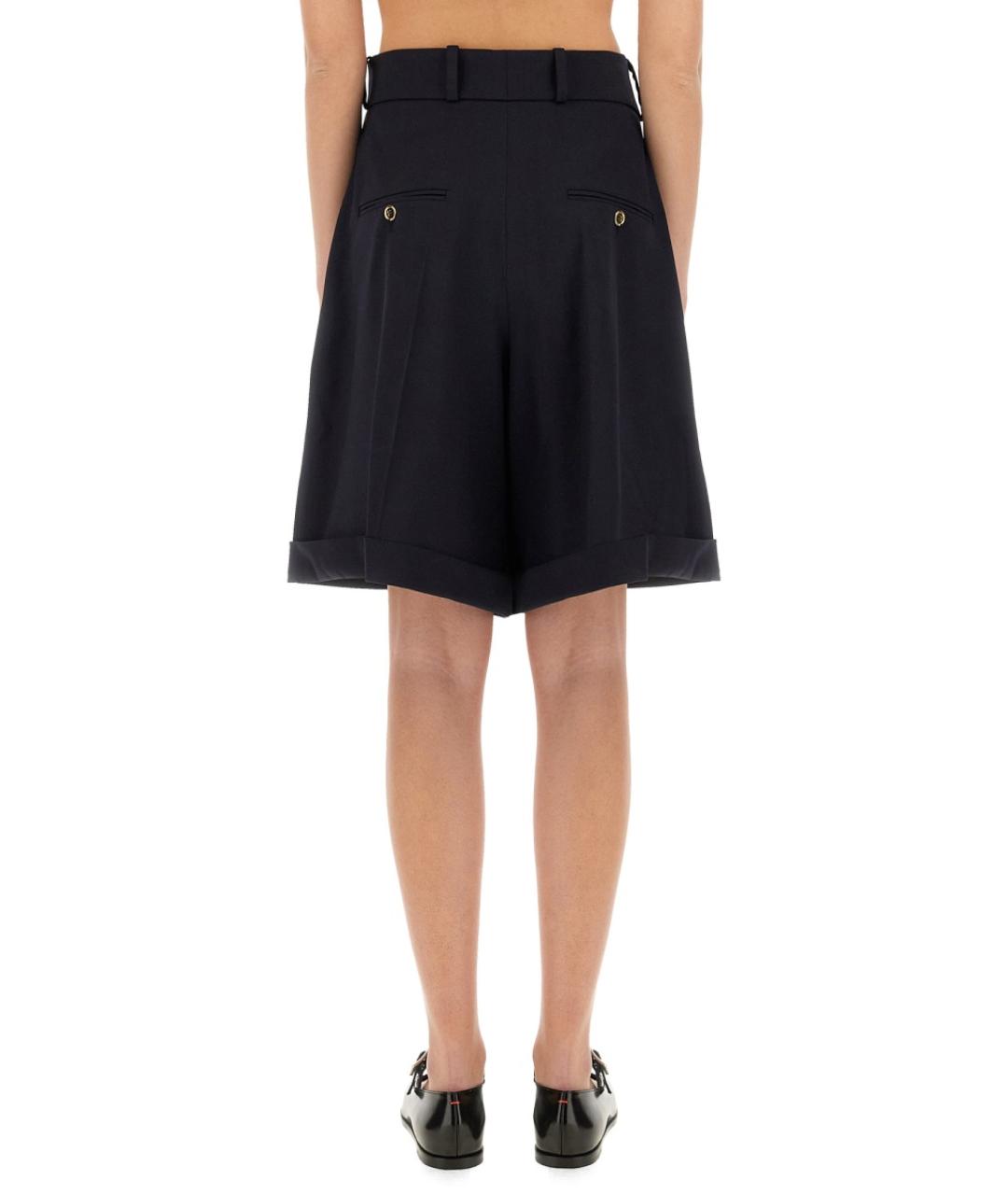 PATOU Темно-синие шерстяные шорты, фото 3