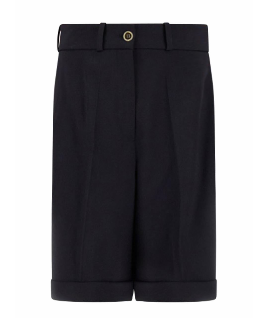 PATOU Темно-синие шерстяные шорты, фото 1