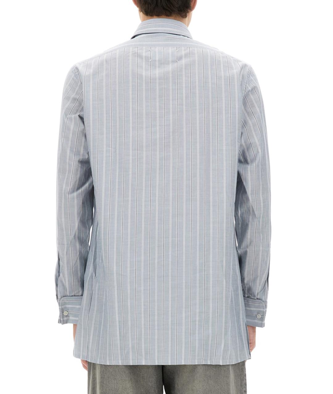 MAISON MARGIELA Голубая хлопковая кэжуал рубашка, фото 3