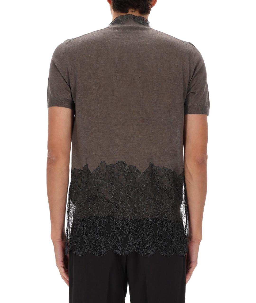 FENDI Серое поло с коротким рукавом, фото 3