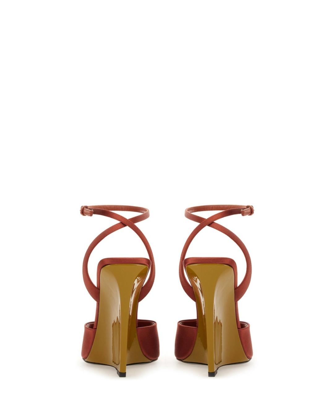 SAINT LAURENT Красные босоножки, фото 5