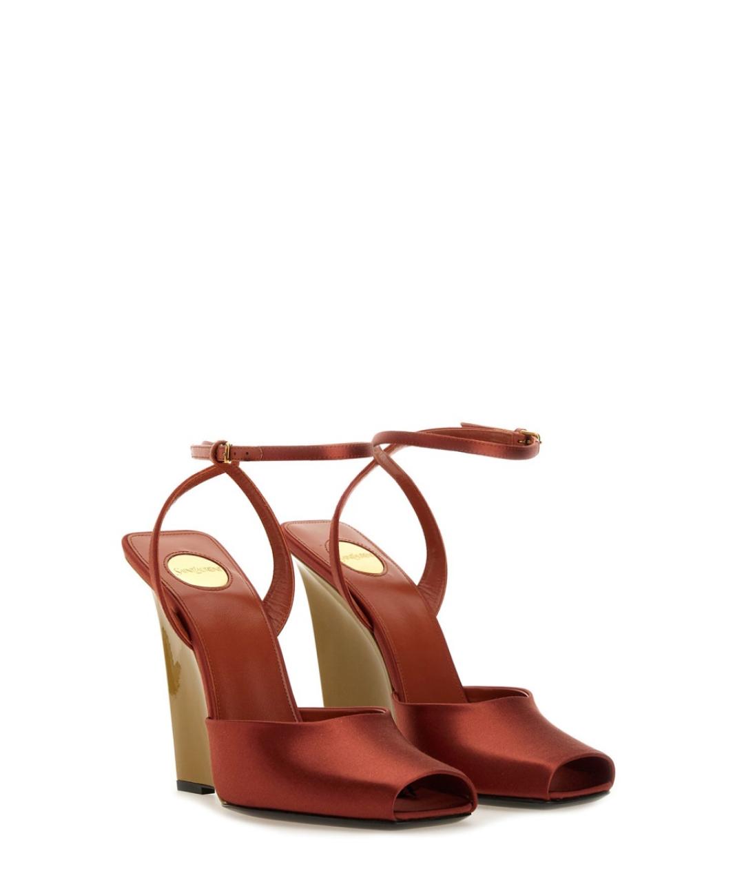 SAINT LAURENT Красные босоножки, фото 2