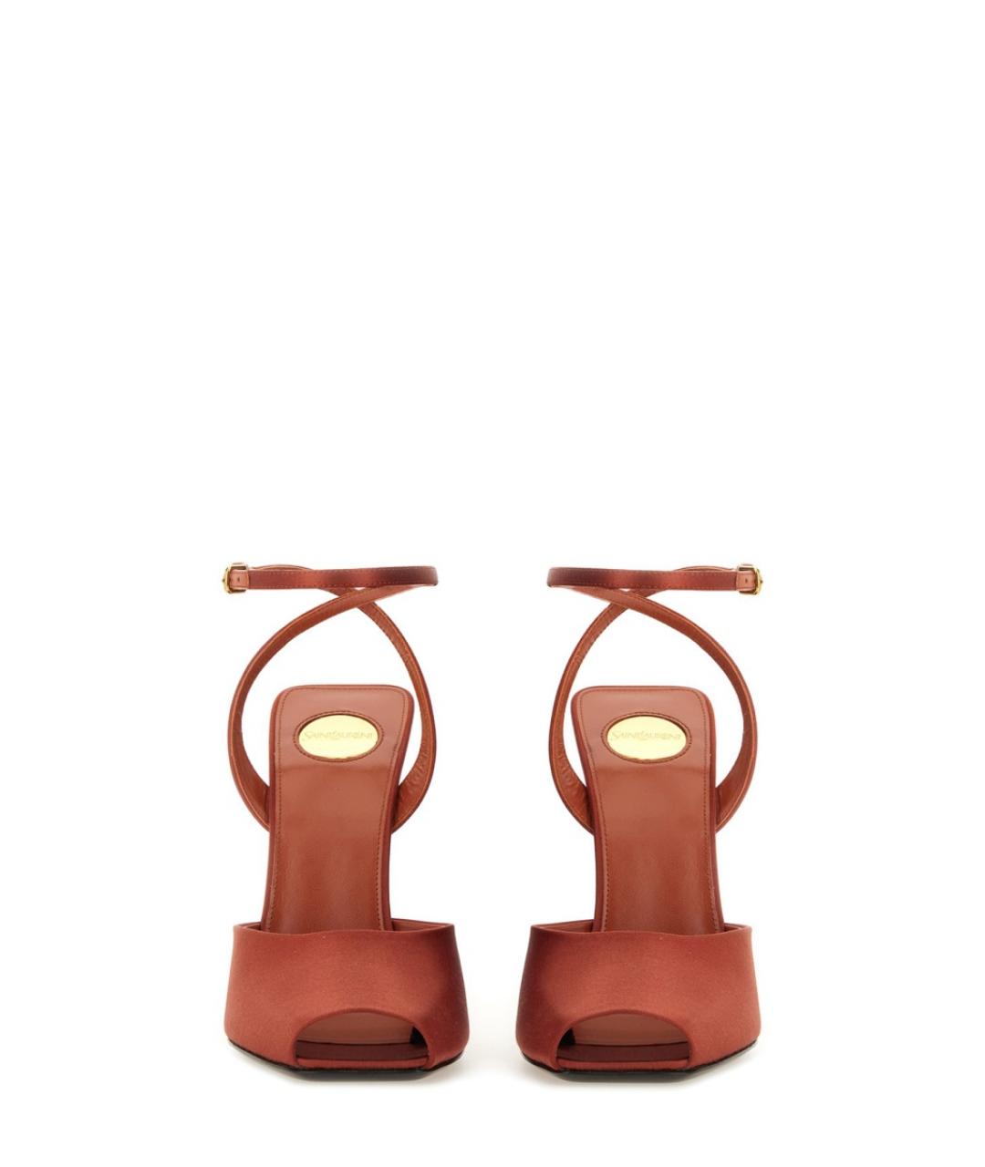 SAINT LAURENT Красные босоножки, фото 3