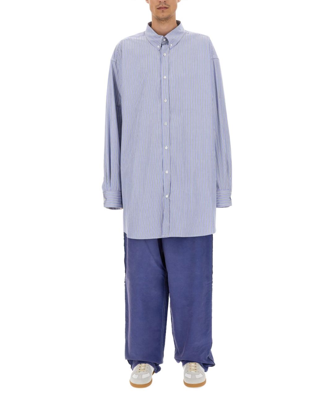 MAISON MARGIELA Голубая хлопковая кэжуал рубашка, фото 1