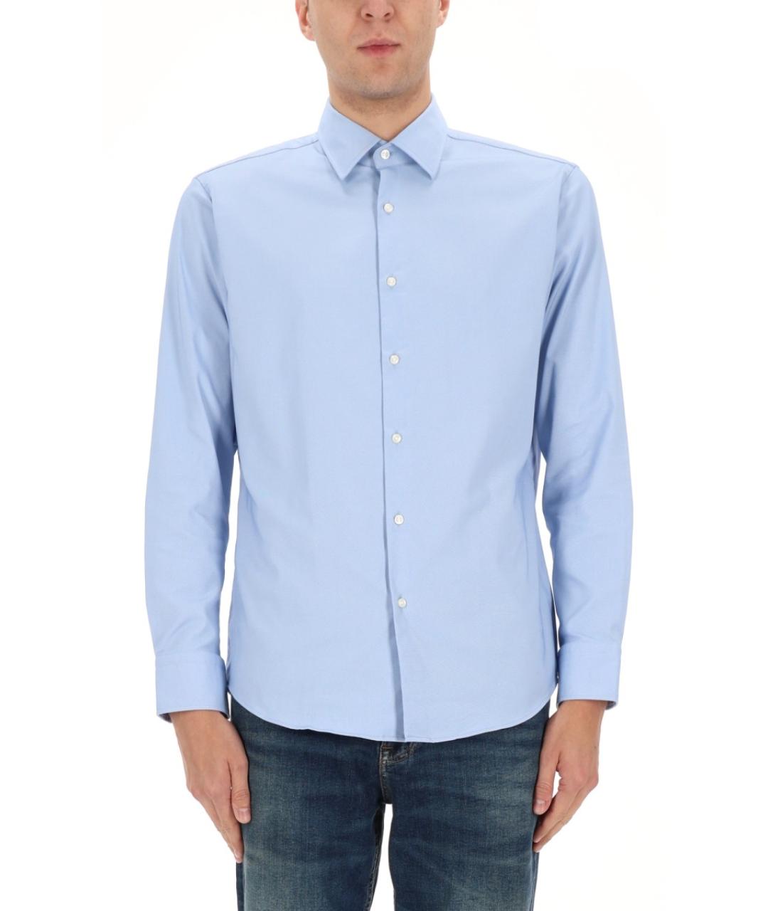 HUGO BOSS Голубая кэжуал рубашка, фото 4