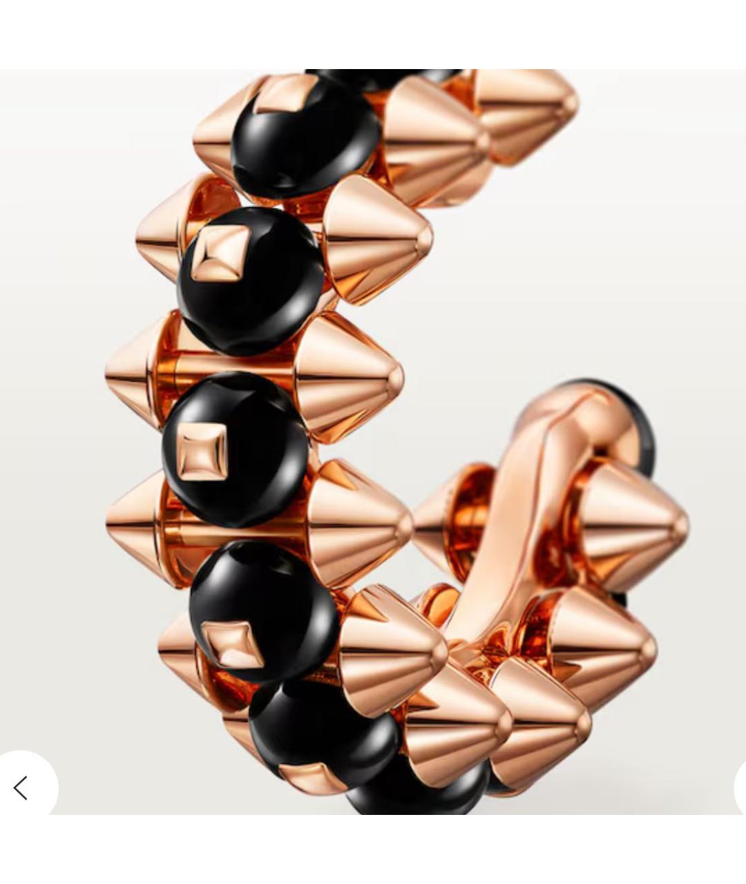 CARTIER Черные серьги из розового золота, фото 2