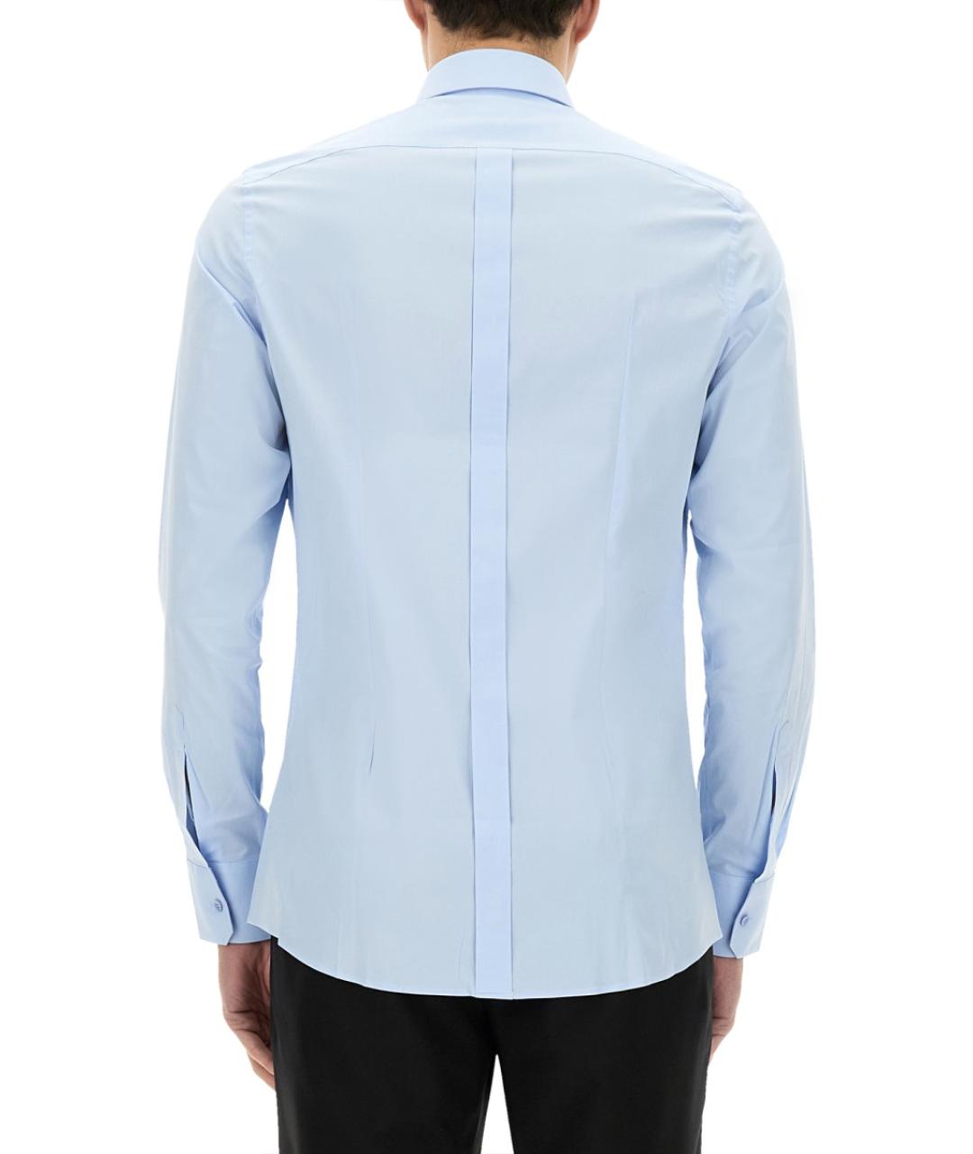 DOLCE&GABBANA Голубая хлопковая классическая рубашка, фото 3