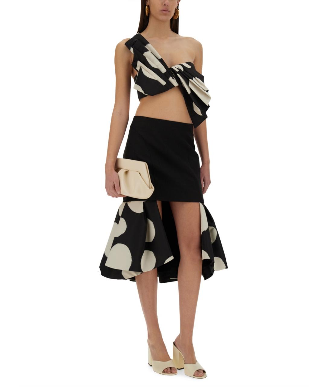 NINA RICCI Черная синтетическая юбка мини, фото 2