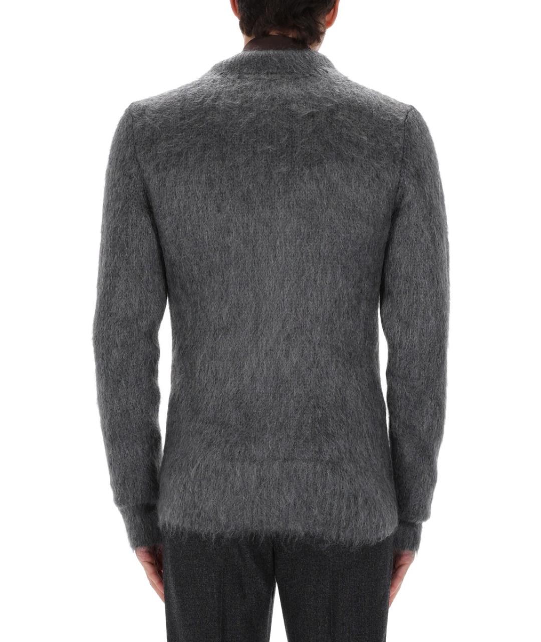 GUCCI Серый шерстяной кардиган, фото 3