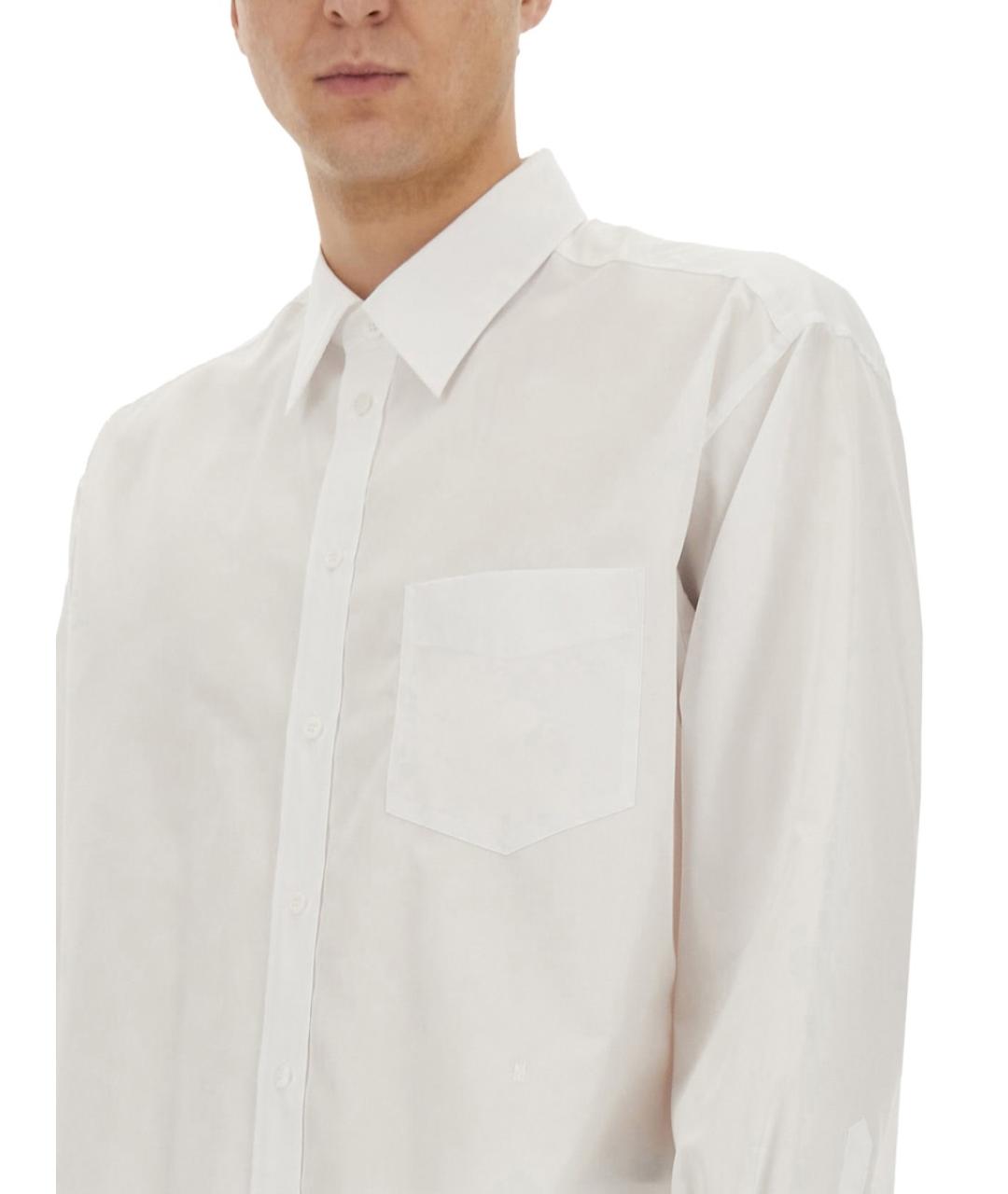 MOSCHINO Белая хлопковая кэжуал рубашка, фото 4
