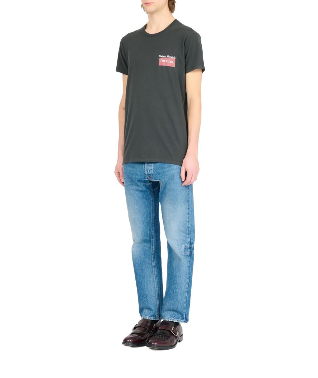 MAISON MARGIELA Серая хлопковая футболка, фото 2
