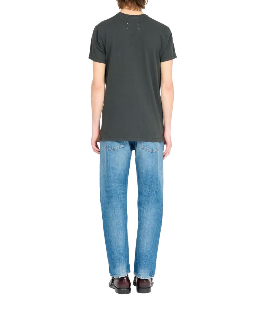 MAISON MARGIELA Серая хлопковая футболка, фото 3