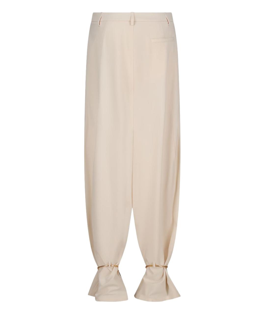 DARKPARK Бежевые полиэстеровые прямые брюки, фото 2