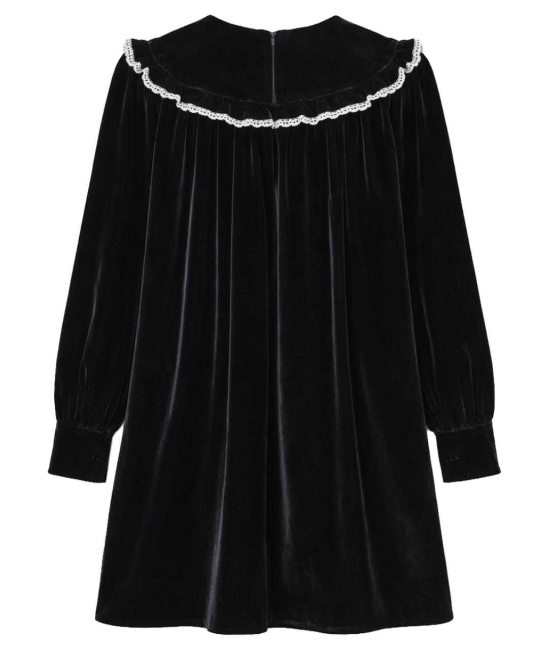 GANNI Черное полиэстеровое повседневное платье, фото 2