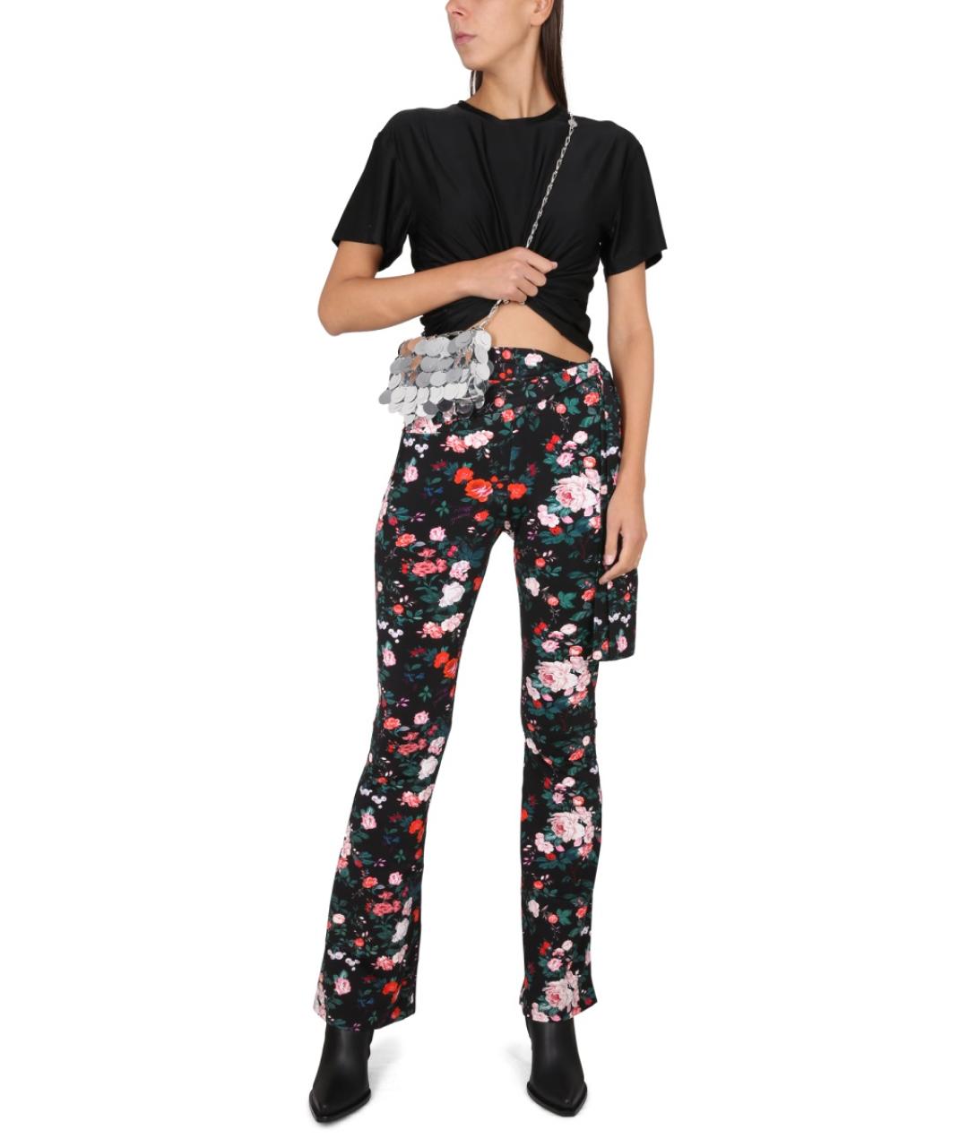 PACO RABANNE Черные вискозные брюки узкие, фото 2