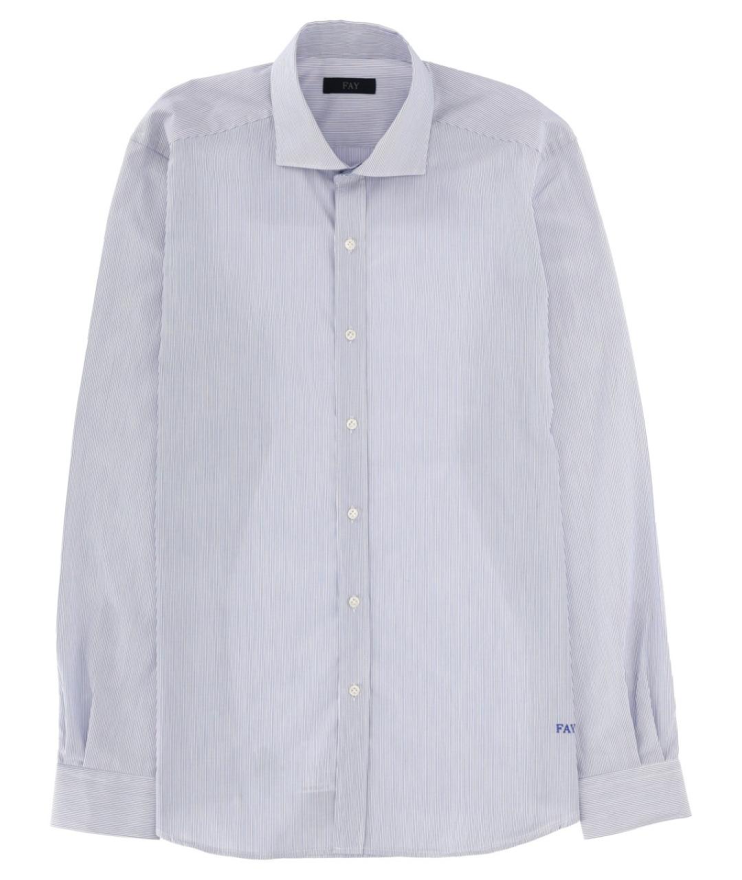 FAY Голубая хлопковая кэжуал рубашка, фото 1