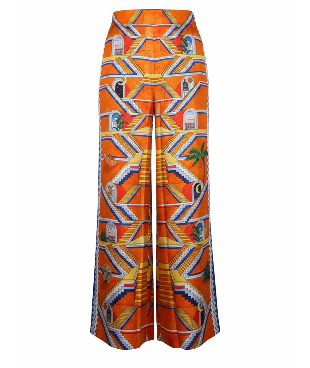 CASABLANCA Мульти шелковые прямые брюки, фото 1