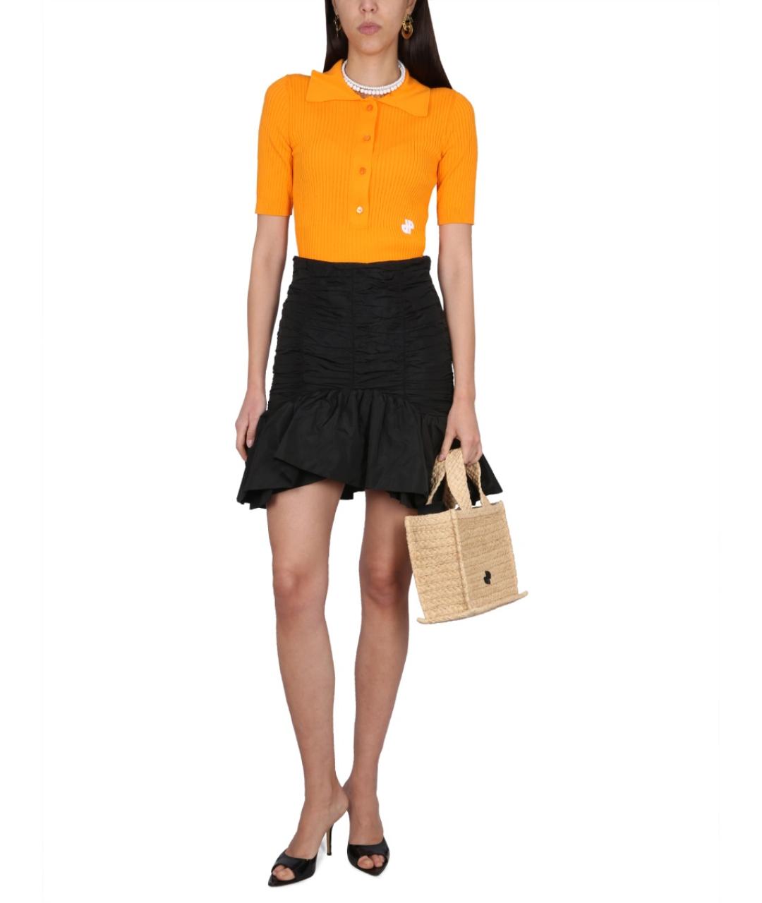 PATOU Черная полиэстеровая юбка мини, фото 2