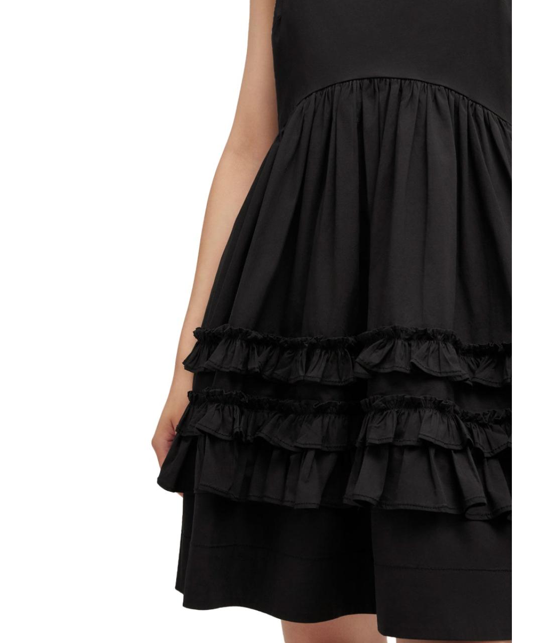 GANNI Черное хлопковое повседневное платье, фото 2