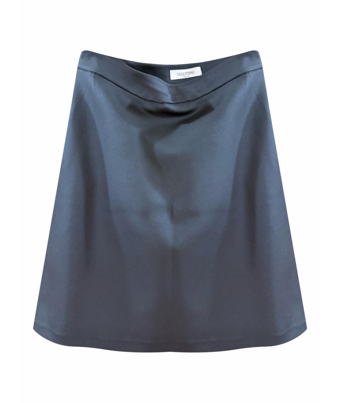 VALENTINO Черная шерстяная юбка мини, фото 1