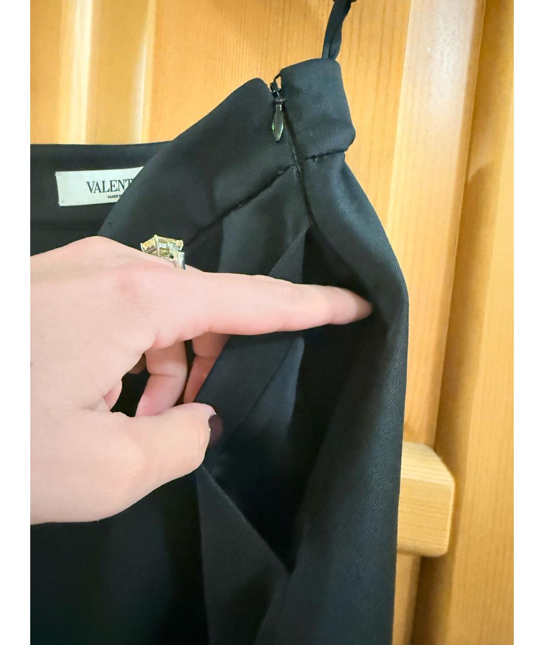 VALENTINO Черная шерстяная юбка мини, фото 7