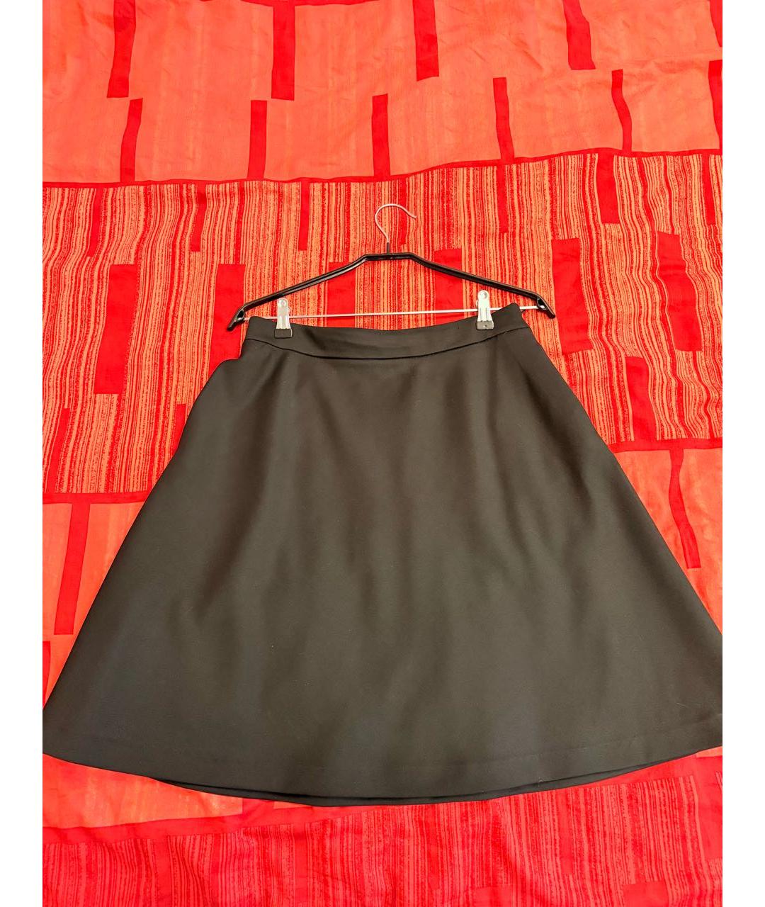 VALENTINO Черная шерстяная юбка мини, фото 3