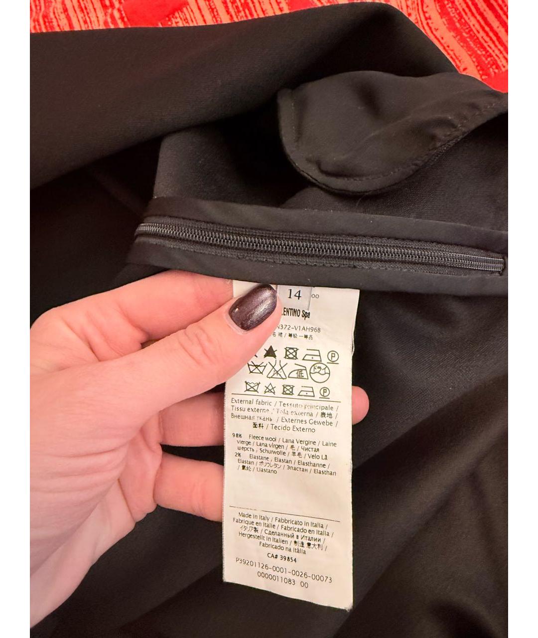 VALENTINO Черная шерстяная юбка мини, фото 4