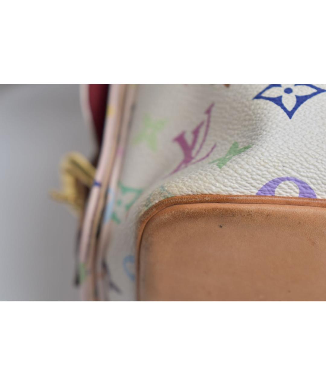 LOUIS VUITTON Белая кожаная сумка через плечо, фото 6