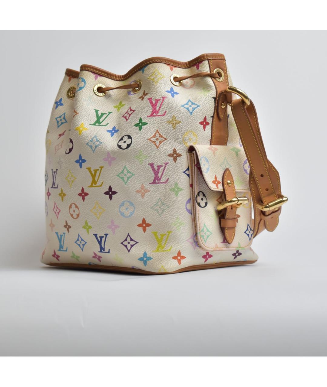 LOUIS VUITTON Белая кожаная сумка через плечо, фото 8