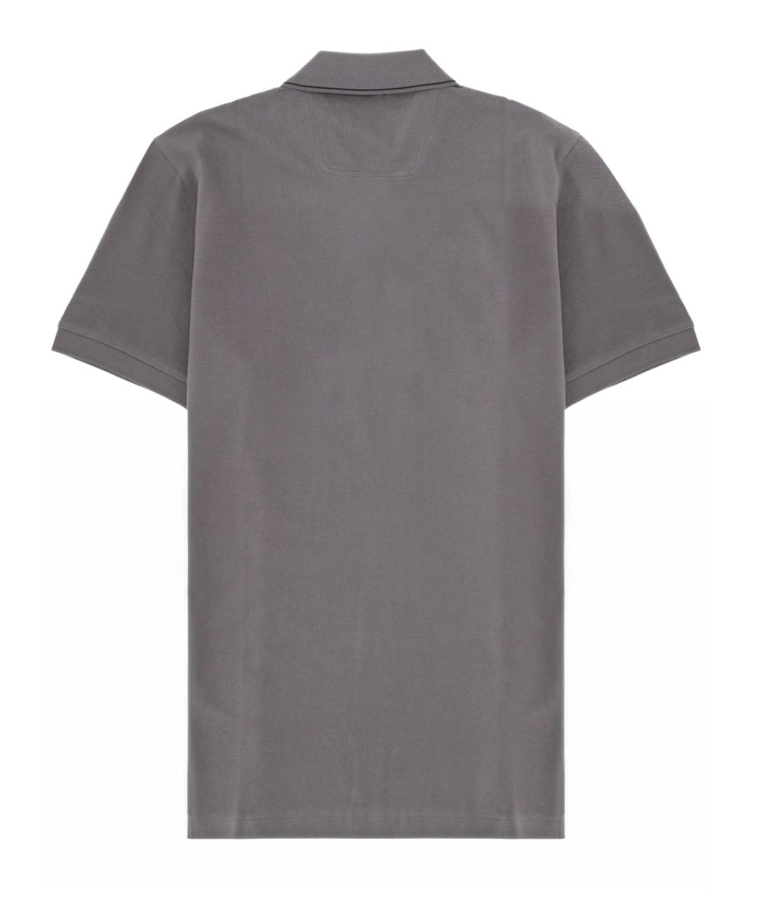 HUGO BOSS Серое хлопковое поло с коротким рукавом, фото 2