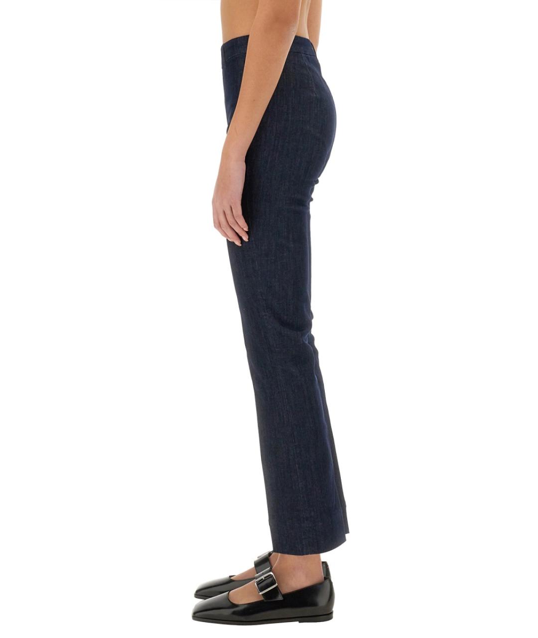 'S MAX MARA Синие хлопковые брюки узкие, фото 4