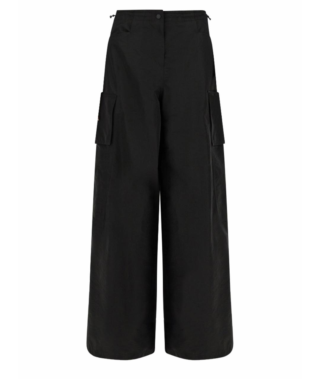 PALM ANGELS Черные полиэстеровые прямые брюки, фото 1