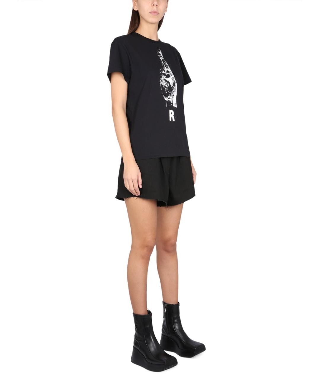 RAF SIMONS Черные хлопковые шорты, фото 2