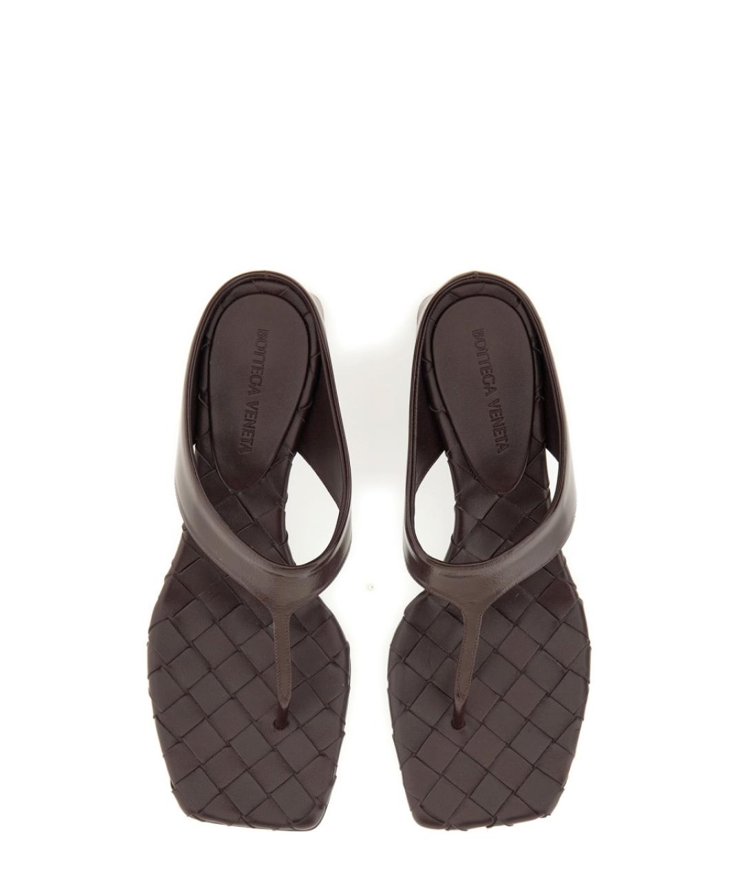 BOTTEGA VENETA Бордовые кожаные туфли, фото 6