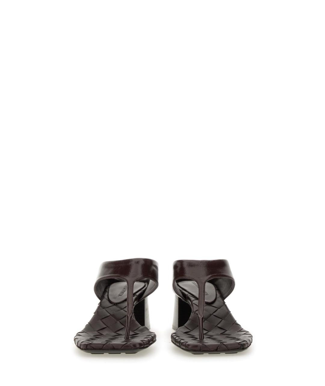 BOTTEGA VENETA Бордовые кожаные туфли, фото 4