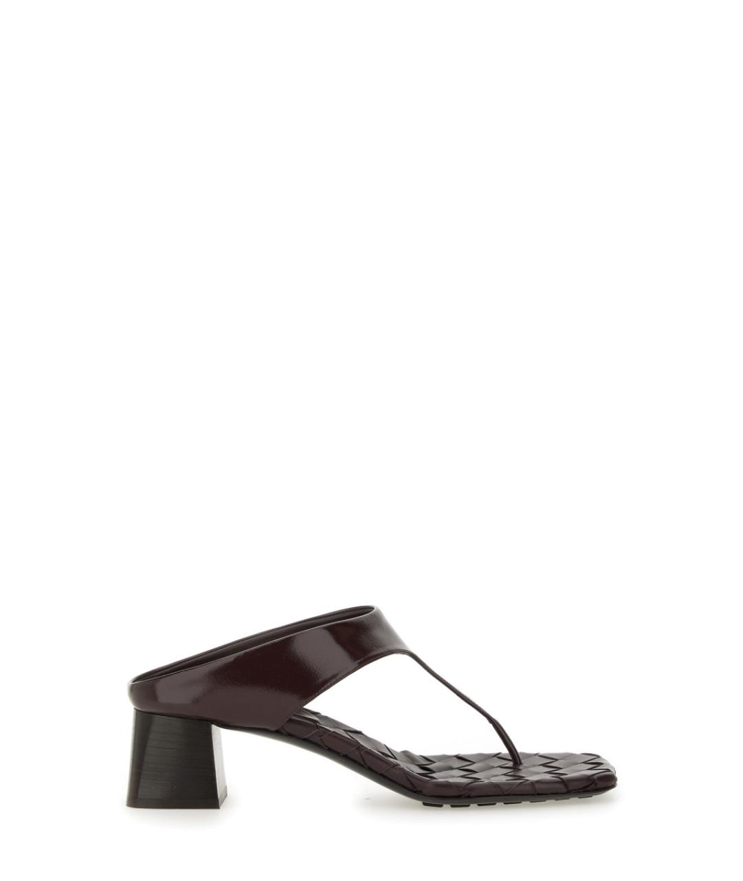 BOTTEGA VENETA Бордовые кожаные туфли, фото 1