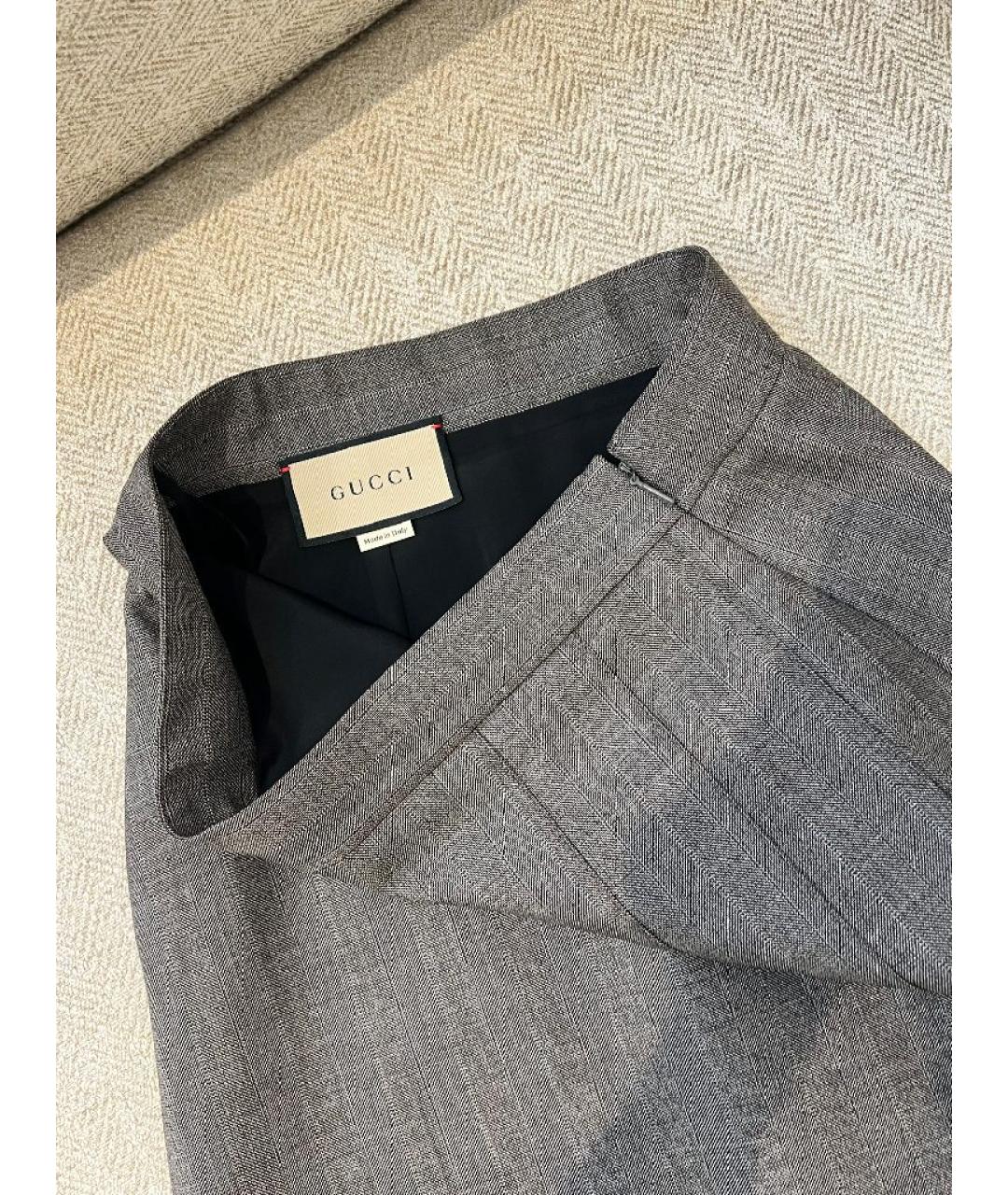 GUCCI Серый вискозный костюм с юбками, фото 4