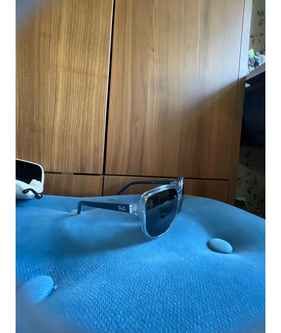 DOLCE&GABBANA Голубые пластиковые солнцезащитные очки, фото 2