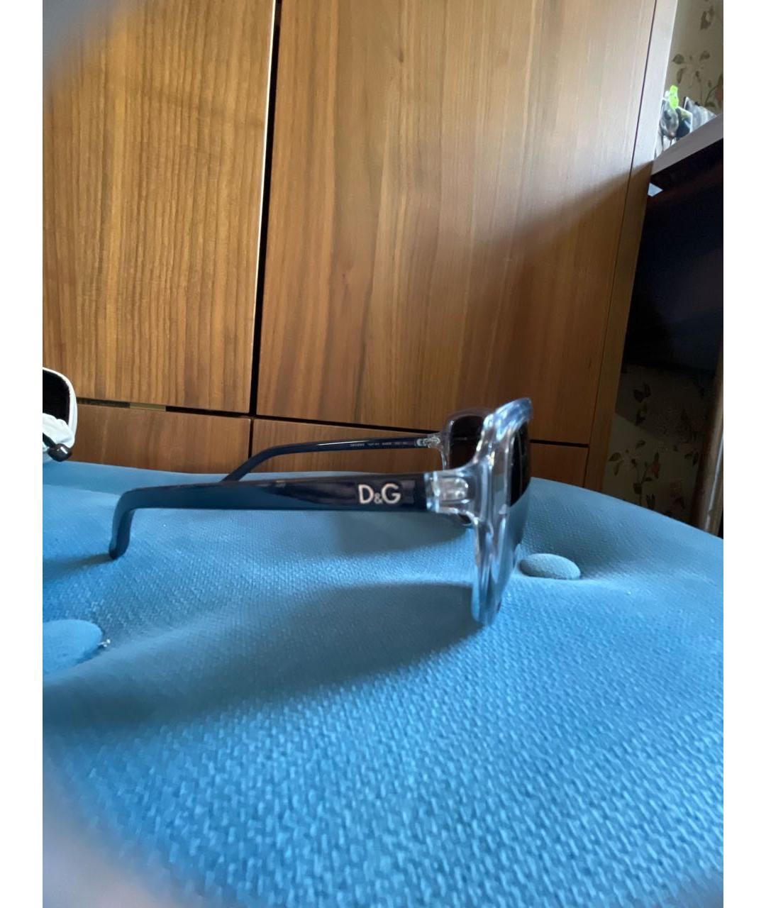 DOLCE&GABBANA Голубые пластиковые солнцезащитные очки, фото 3